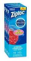 Ziploc Freezer Bags Large 3 Pack, 3 x 25 Bags