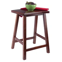 Tabouret de comptoir Katashi 24 po en forme d'éventail fini noyer
