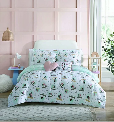 Holiday Time 4/5 pieces Comforter Set, Bedding Set, Size:T/4 pc, DQ/5 pc