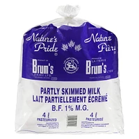 Brum's 1% B.F Partly Skimmed Milk.