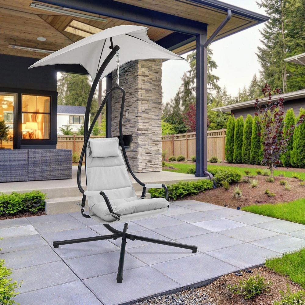 Chaise balançoire Kinsley Lounge avec auvent réglable et amovible