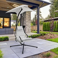 Chaise balançoire Kinsley Lounge avec auvent réglable et amovible