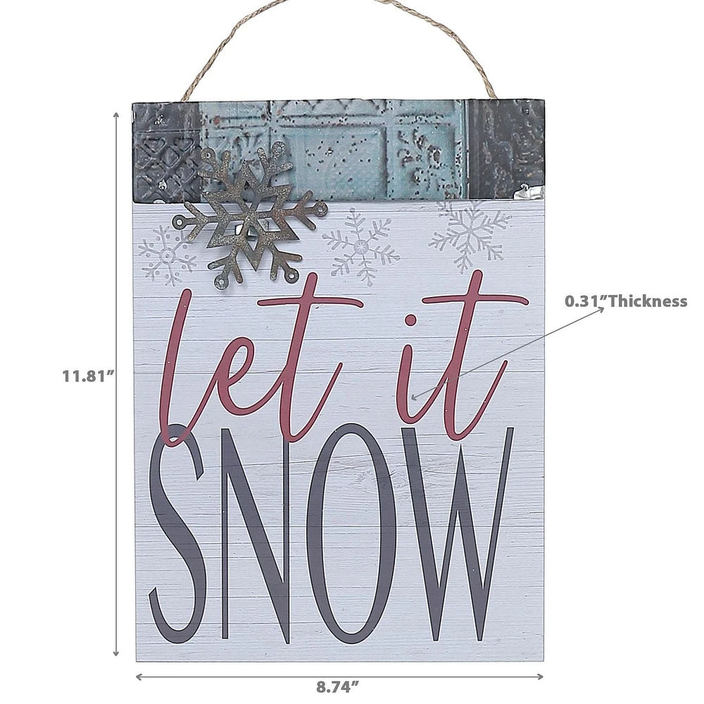 Cintre Mural En Bois Let It Snow