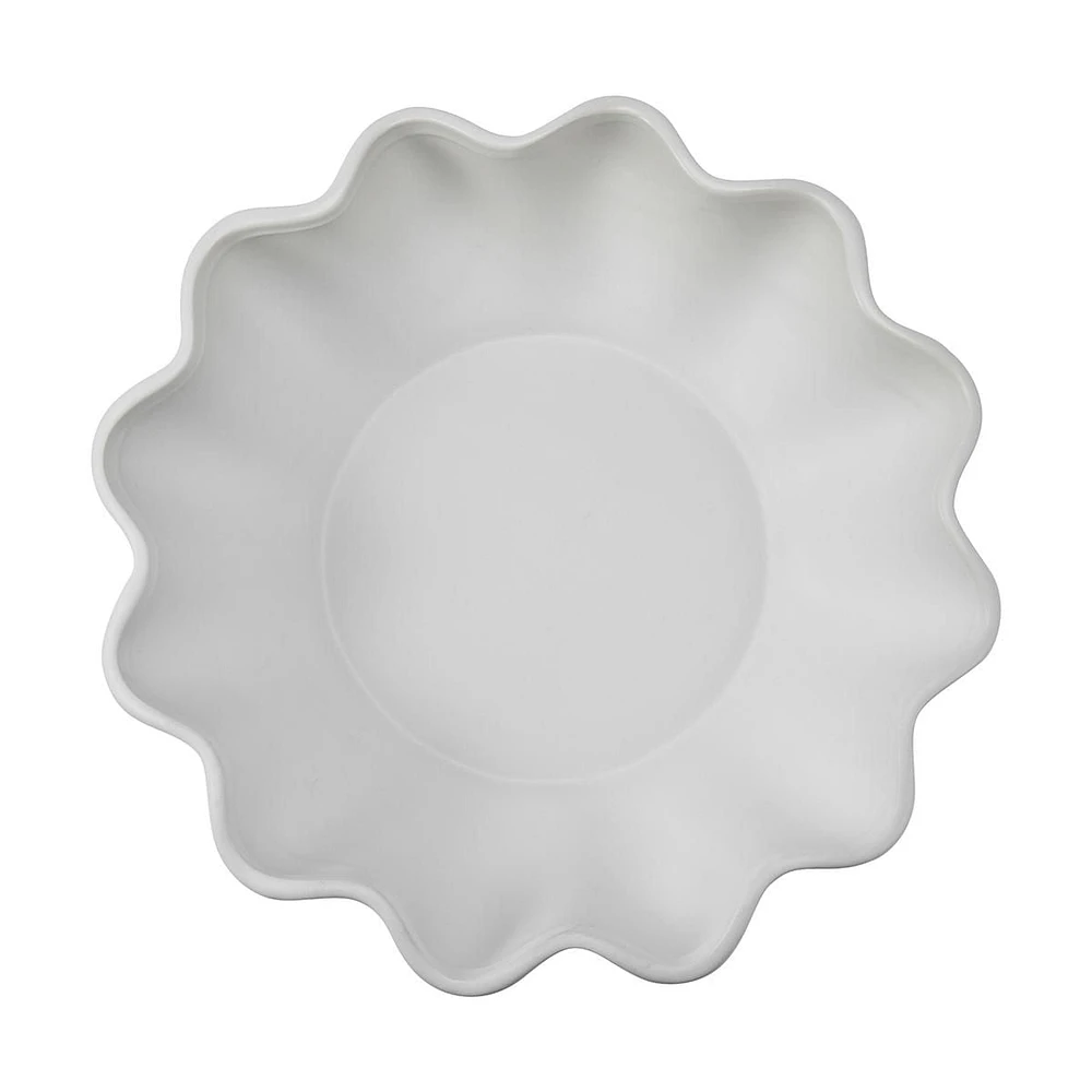 Bol blanc à bord ondulé