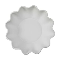 Bol blanc à bord ondulé