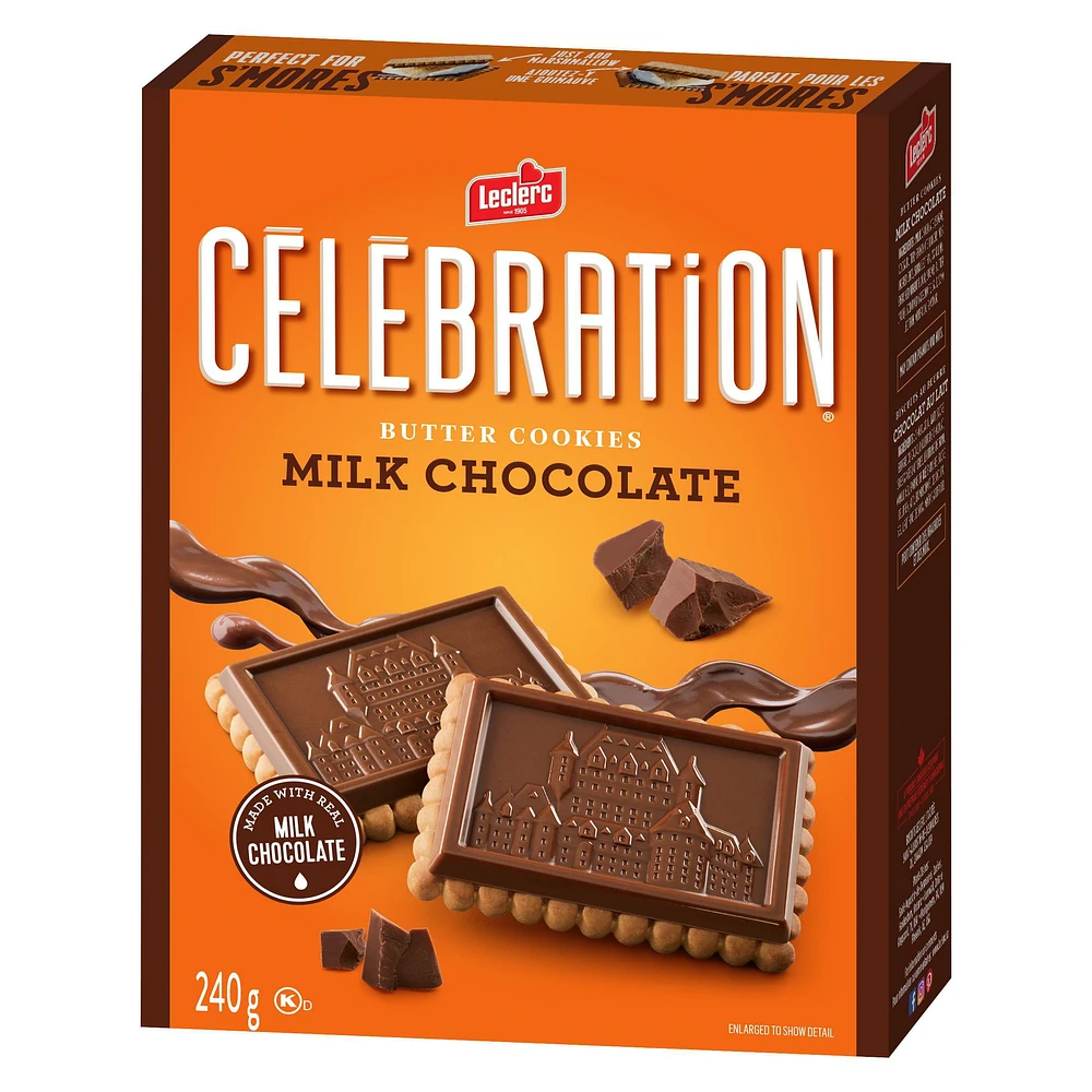 Celebration Milk Chocolate Top Butter Cookies, 240g / Boxed Cookies