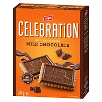 Celebration Milk Chocolate Top Butter Cookies, 240g / Boxed Cookies