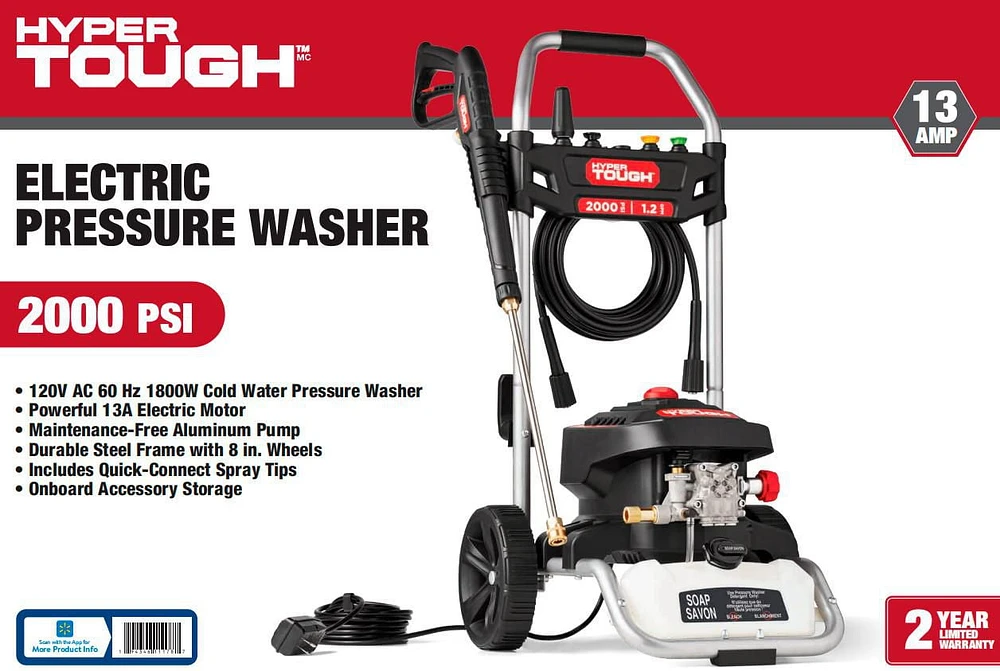 2000PSI Electric Pressure Washer, Pressure washer