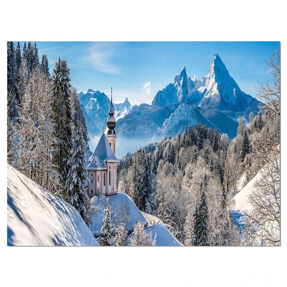 Designart L'hiver dans les Alpes bavaroises Art mural sur toile
