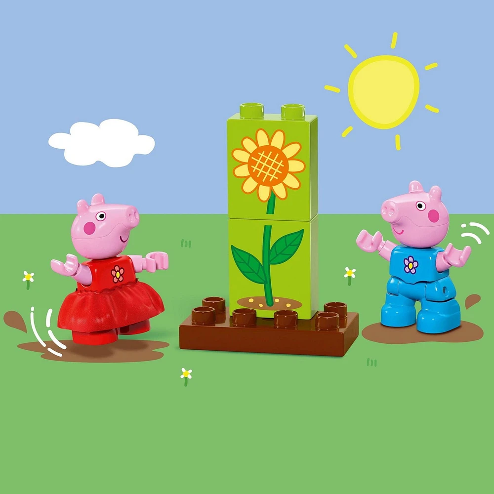 LEGO DUPLO Peppa Pig Le jardin et la cabane dans l’arbre de Peppa Cochon 10431 Ensemble de construction (20 pièces) Comprend 20 pièces, 2+ ans