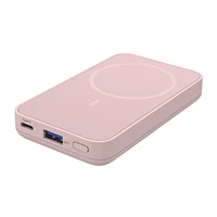 Powerology Banque d'Alimentation MagSafe Compatible 5000 mAh - Rose