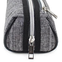 Pen + Gear Textured Pencil Pouch in Grey with White and Black Pattern, (LxWxH): 8.27x3.54x3.15 in