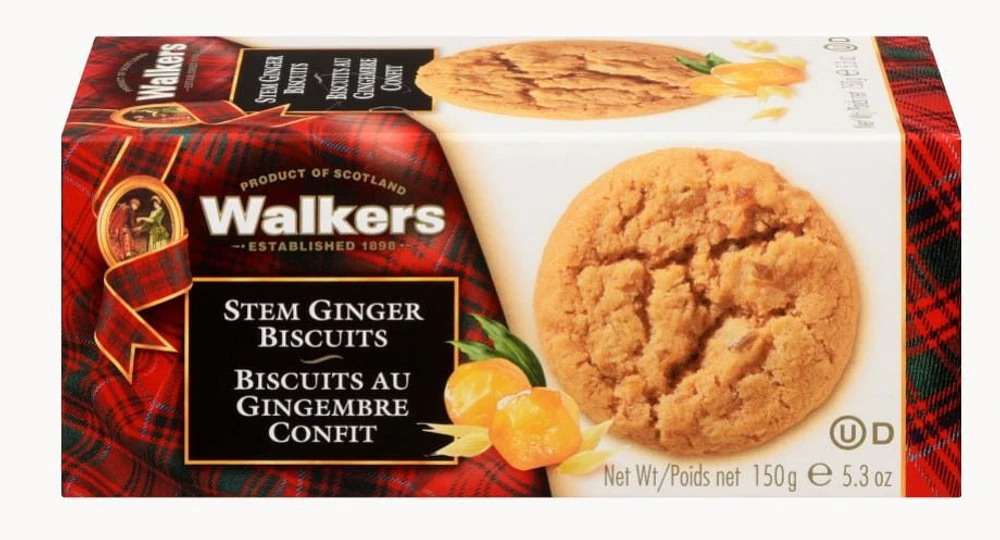 Walker's Stem Ginger Biscuits, Walker's Stem Ginger Biscuits. The wonderful warm, spicy flavour of finest Australian stem ginger makes a delectable treat with tea or coffee