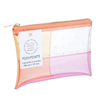 Pochette pour stylos NTD5-PP-PCHEF Post-it®, collection Noté, plastique transparent orange et rose avec fermeture éclair, 7,5 po x 5,25 po, 1 pochette/paquet Poch. NTD5-PP-PCHEF Post-it®