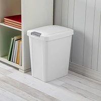 Sterilite Corbeille à déchets 28L TouchTop - Blanc 28L