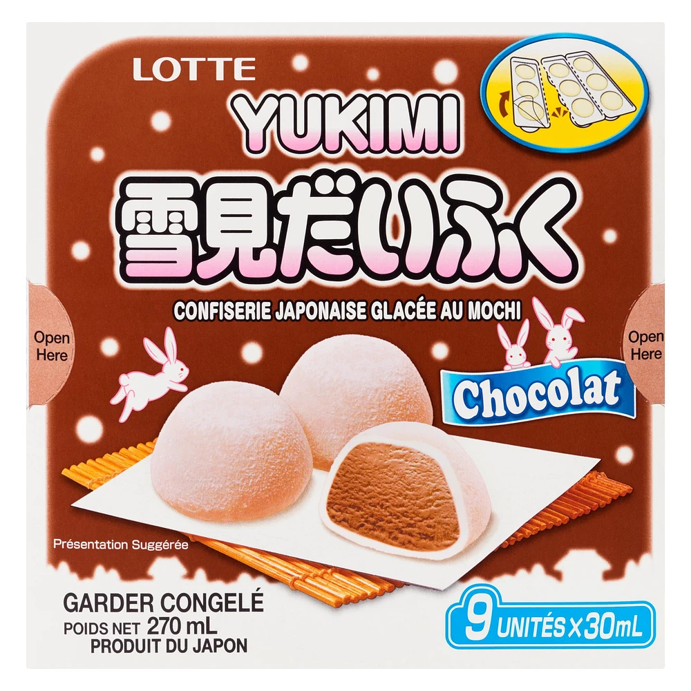 Lotte Mochi Chocolate, Mochi (rice cake) filled with chocolate ice-cream
