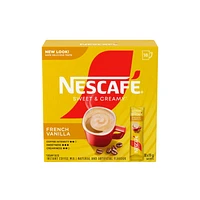Mélange à café instantané Crémeux et sucré Vanille française, sachets individuels contenant café, colorant et sucre, ajoutez de l’eau chaude, issu à 100 % de sources responsables 351 g