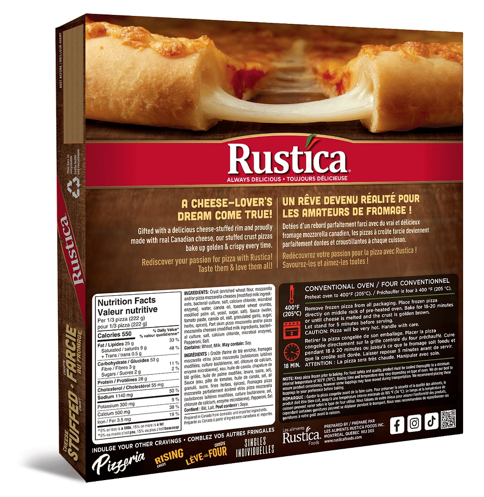 Rustica Stuffed Crust Pepperoni Pizza, RUSTICA STUFFED CRUST PEPPERONI PIZZA