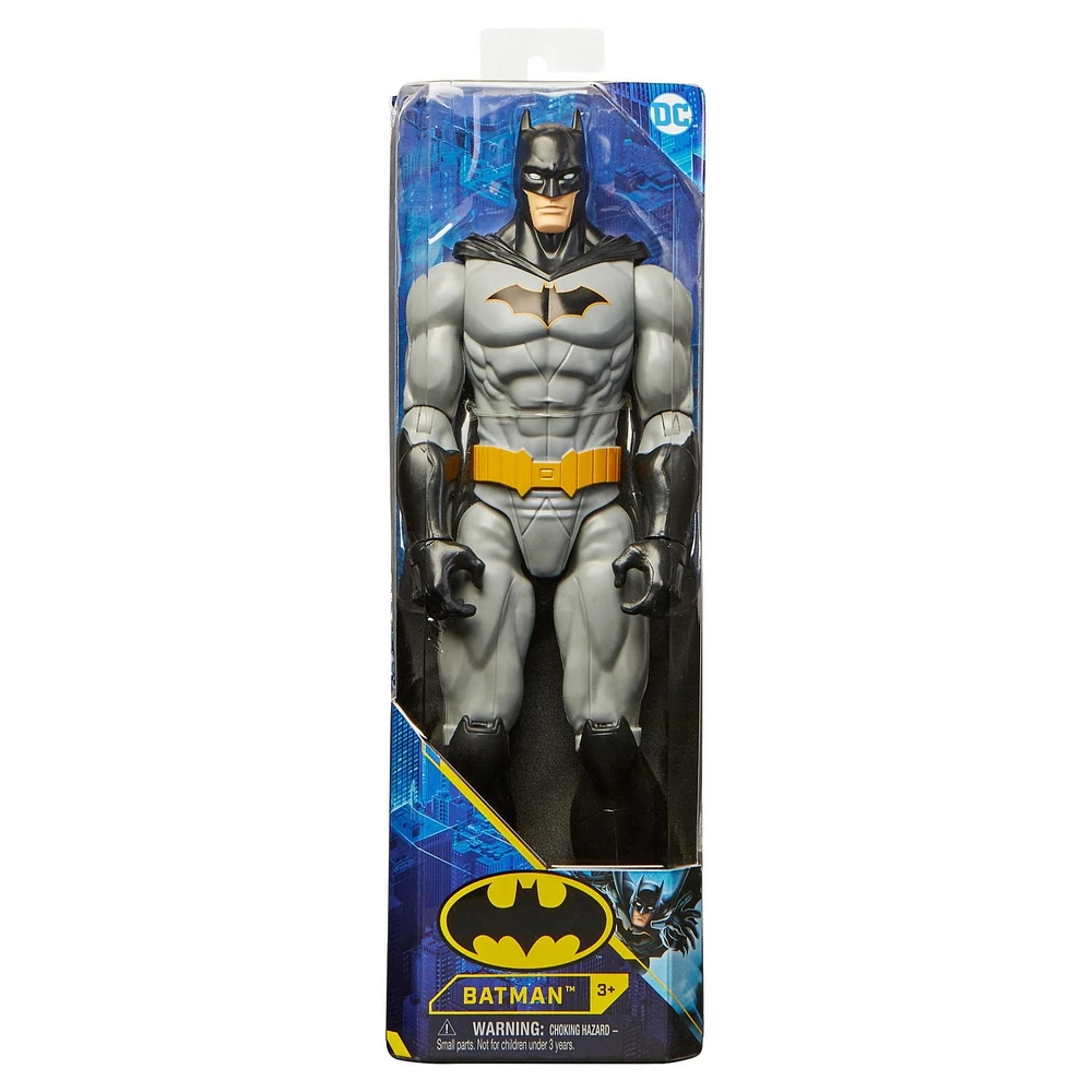 Batman 12-inch Action Figure (Black Suit), Kids Toys for Boys and Girls Ages 3 and up