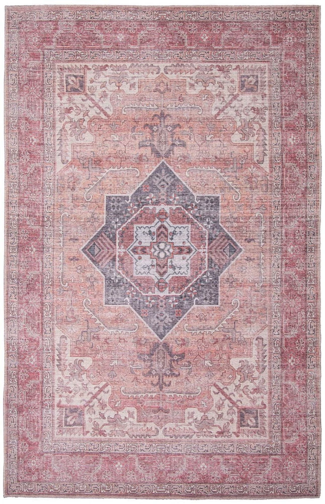 ECARPET Heriz Indoor Area Rug Flatweave Carpet for Living Room, Bedroom, Eco Friendly, Machine Washable