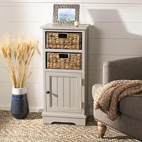 Safavieh Connery Solid Nautical 2 Wicker Basket Storage Cabinet