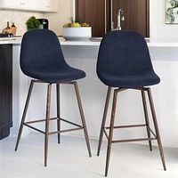 Homycasa Contemporary Set of 2 Barstool Swivel Counter Stools