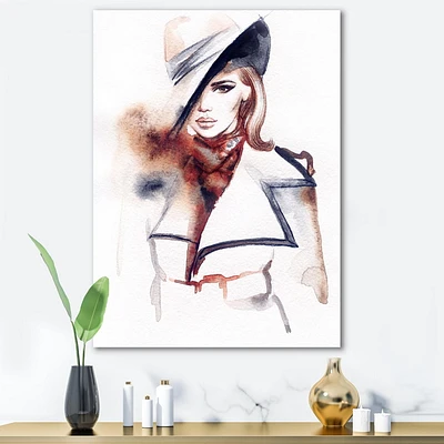 Designart Mode Portrait de femme avec Ht Art mural sur toile