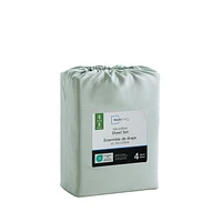 Ensemble de draps en microfibre doux et facile d'entretien Mainstays – Solide Tailles: 1 place, 2 places et grand lit