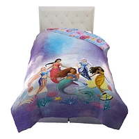 Couette réversible pour lit 1 place/2 places Disney's Little Mermaid "Aquatic Outlines