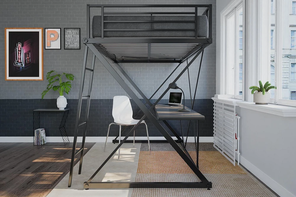 X-Loft Bunk Bed, Black