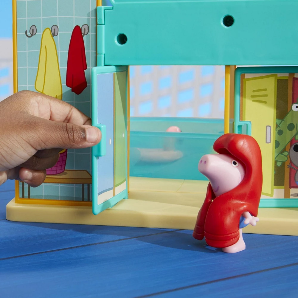 Peppa Pig Le parc aquatique de Peppa, coffret avec 2 figurines et 15 accessoires, jouet pour enfants À partir de 3 ans