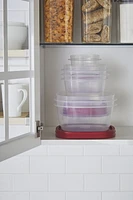 Rubbermaid Easy Find Lids Food Storage Containers, Racer Red, Set of 24