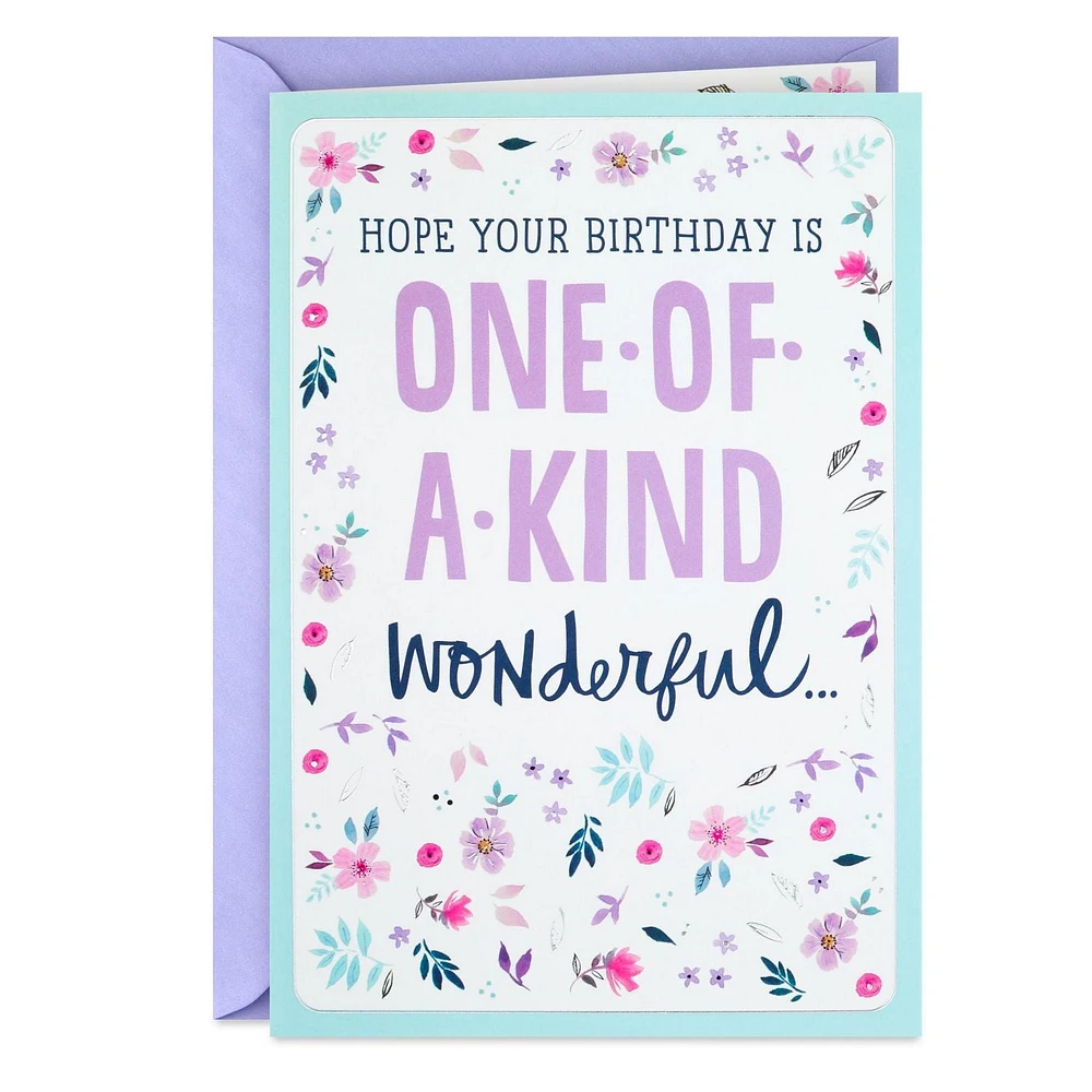 Carte religieuse de fête pour femme – Dayspring (« One-of-a-Kind Wonderful »)