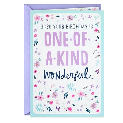 Carte religieuse de fête pour femme – Dayspring (« One-of-a-Kind Wonderful »)