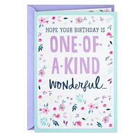 Carte religieuse de fête pour femme – Dayspring (« One-of-a-Kind Wonderful »)
