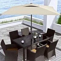 Parasol d'extérieur inclinable en tissu durable de 2 m x 2 m avec cadre en acier CorLiving