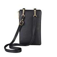 Habitu Universal Vegan Leather Crossbody Wallet - Black