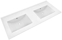 American Imaginations AI-32650 48 po WX 18.25 pouces Dessus en céramique de D dans la couleur blanche pour le robinet de 1 trou