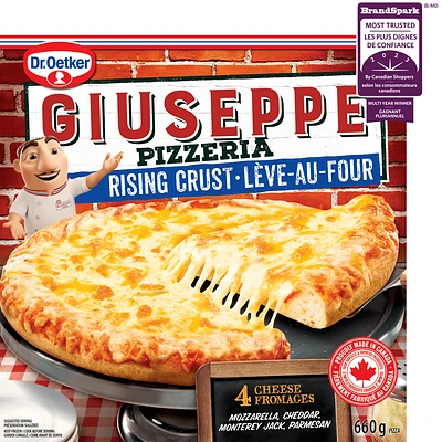 Dr. Oetker Giuseppe Pizzeria Rising Crust 4 Cheese Pizza, 660 g