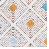 Motif Printed Faux Rabbit Blinx Ivory & Tan ft. x ft. Area Rug