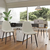 Homy Casa Office Chair Set of 4 – Stylish Swivel Chair with Comfortable Fabric Upholstery, and Sturdy Metal Frame