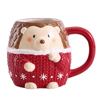 Holiday Time Hedgehog & Sloth Mug, 2-Piece