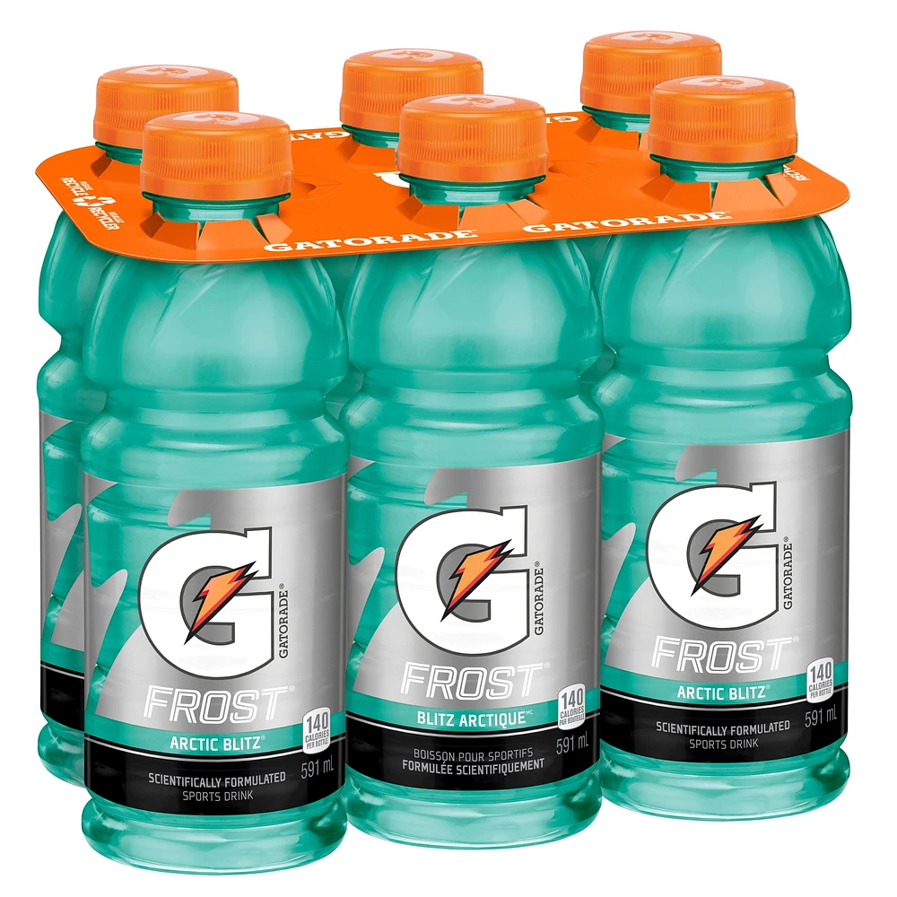 Gatorade Frost Arctic Blitz Boisson pour Sportifs 6 x 591 mL, Bouteille's