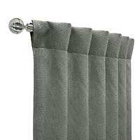 Loft Living Girona assombrissement des pièces Double Tetiere panneau de rideau 52 x 63 in Charbon