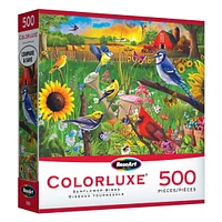 RoseArt - Colorluxe 500 pièces - Oiseaux tournesols - Puzzle emboîtable pour adulte