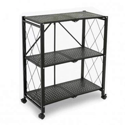 TygerClaw 3-Layer Folding Mobile Steel Shelving Unit