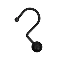 Les crochets décoratifs pour rideau de douche de Mainstays, lot de 12, noir noir