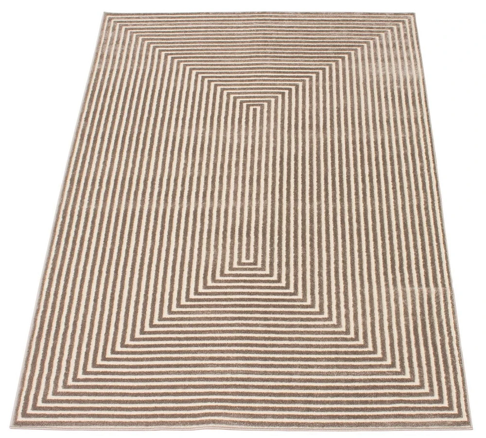 Tapis ECARPET Moderne pour Salle à Manger, Salon, Chambre Trona Beige