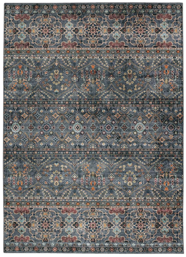 Tapis d'appoint lavable Grant 2 pi x 3 pi sarcelle et ivoire