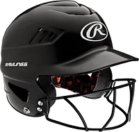 Rawlings RCFH Helmet with Facemask - Black, Rawlings OSFM Helmet & Mask Combo - Black